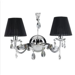 ONLI APPLIQUE JACQUELINE 2 LUCI CROMO PAR.NERO 4865/AP2N