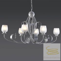 ONLI LAMPADARIO OLGA 6 LUCI BIANCO/ARGENTO 4868/6