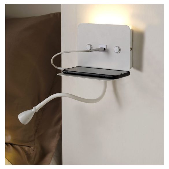 ONLI APPLIQUE PLAK LED CON USB COL.BIANCO 4884/APB
