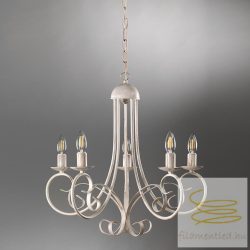 ONLI LAMPADARIO POMPEI 5 LUCI BIANCO INVECCHIATO 4885/5