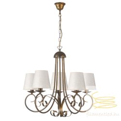   ONLI LAMPADARIO POMPEI 5 LUCI BRONZO CON PAR. SABBIA 4885/5BP