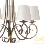 ONLI LAMPADARIO POMPEI 5 LUCI BRONZO CON PAR. SABBIA 4885/5BP