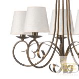 ONLI LAMPADARIO POMPEI 5 LUCI BRONZO CON PAR. SABBIA 4885/5BP