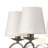 ONLI LAMPADARIO POMPEI 5 LUCI BRONZO CON PAR. SABBIA 4885/5BP