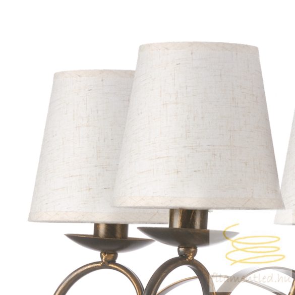 ONLI LAMPADARIO POMPEI 5 LUCI BRONZO CON PAR. SABBIA 4885/5BP