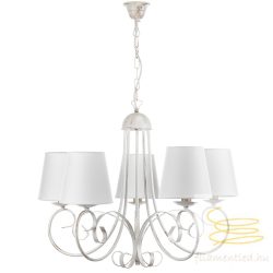 ONLI LAMPADARIO POMPEI 5 LUCI CON PARALUMI BIANCHI 4885/5P