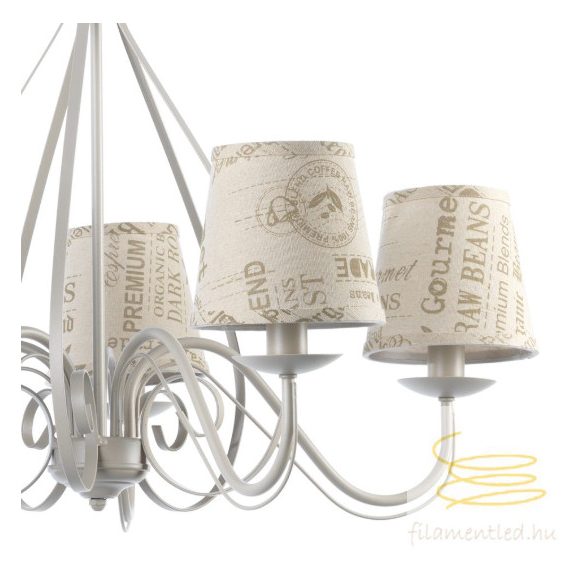 ONLI LAMPADARIO POLETTE 5 LUCI COL.SABBIA 4966/5S