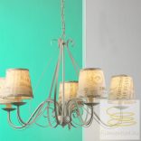 ONLI LAMPADARIO POLETTE 5 LUCI COL.SABBIA 4966/5S