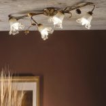 ONLI PLAFONIERA ARIANNA 4  LUCI BRONZO 4984/PL4