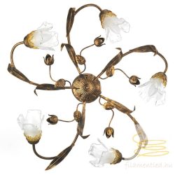 ONLI PLAFONIERA ARIANNA 5 LUCI BRONZO 4984/PL5