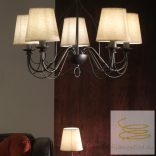 ONLI LAMPADARIO LORIS/5 COL. NERO PAR. SABBIA 5031/5NPB