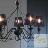 ONLI LAMPADARIO LORIS/5 COL. NERO PAR. NERI 5031/5NP