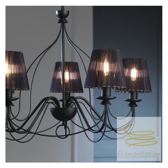 ONLI LAMPADARIO LORIS/5 COL. NERO PAR. NERI 5031/5NP