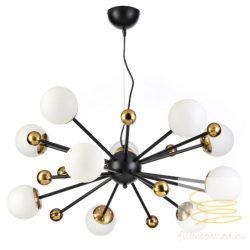 ONLI LAMPADARIO BILLO NERO/OTTONE 10xE14 5043/10
