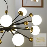 ONLI LAMPADARIO BILLO NERO/OTTONE 10xE14 5043/10