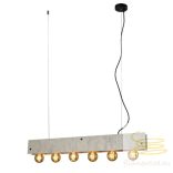 ONLI SOSPENSIONE ARGO LINEARE 6xE27 COL. CEMENTO 5064/SC