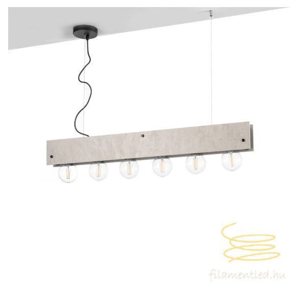 ONLI SOSPENSIONE ARGO LINEARE 6xE27 COL. CEMENTO 5064/SC