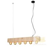 ONLI SOSPENSIONE ARGO LINEARE 6xE27 COL. LEGNO 5064/SL