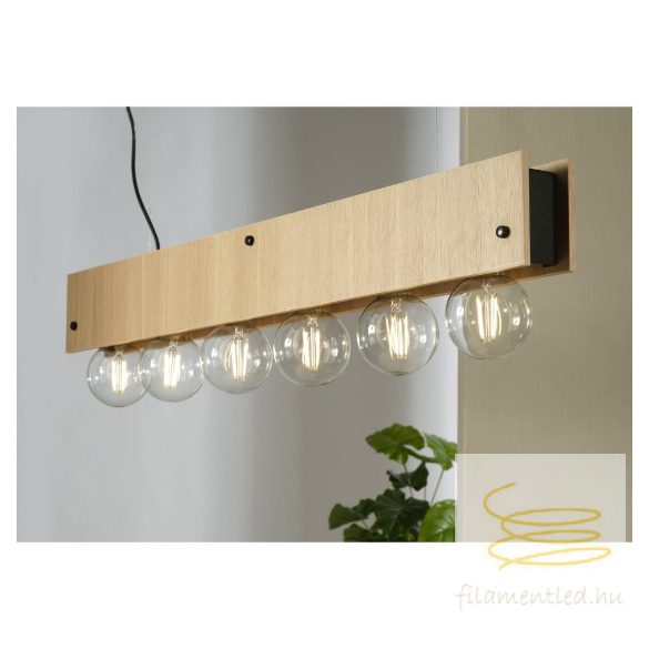 ONLI SOSPENSIONE ARGO LINEARE 6xE27 COL. LEGNO 5064/SL