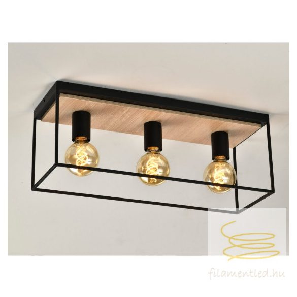 ONLI PLAFONIERA PEPE LEGNO/NERO 3 LUCI 5065/PL3