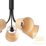 ONLI LAMPADARIO ASIA NERO/LEGNO 5 LUCI 5067/5