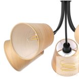 ONLI LAMPADARIO ASIA NERO/LEGNO 5 LUCI 5067/5