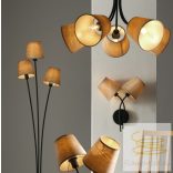 ONLI LAMPADARIO ASIA NERO/LEGNO 5 LUCI 5067/5