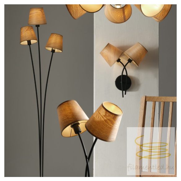 ONLI PIANTANA ASIA NERO/LEGNO 3 LUCI 5067/PT3