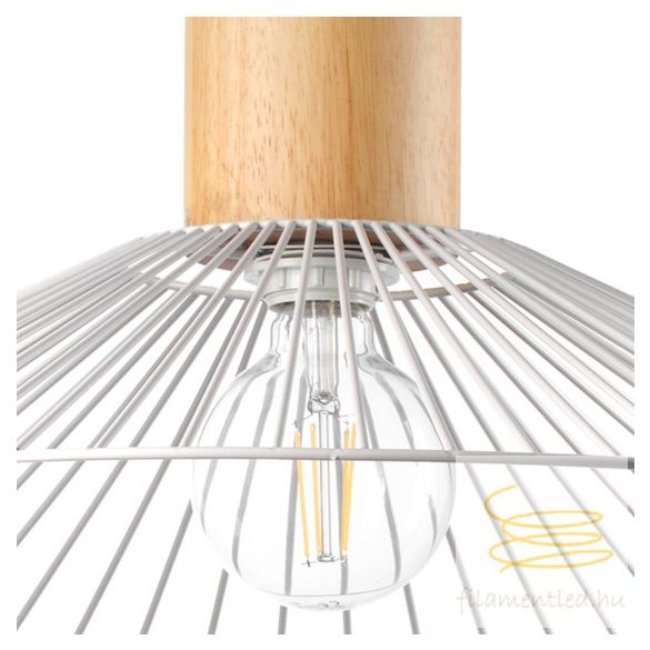 ONLI SOSPENSIONE FILOMENA BIANCO/LEGNO D.60 CM (ing) 5071/SB