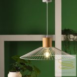 ONLI SOSPENSIONE FILOMENA BIANCO/LEGNO D.60 CM (ing) 5071/SB