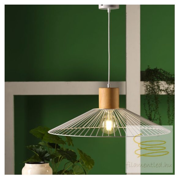 ONLI SOSPENSIONE FILOMENA BIANCO/LEGNO D.60 CM (ing) 5071/SB