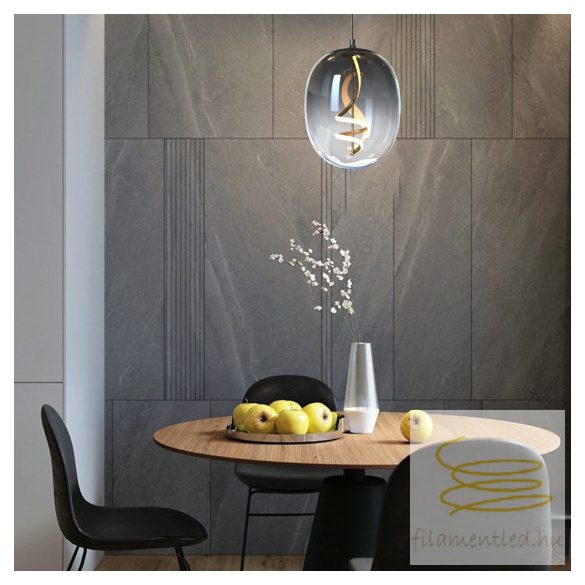 ONLI SOSPENSIONE LILLY VETRO FUME' LED 12W 4000K  5080/SF