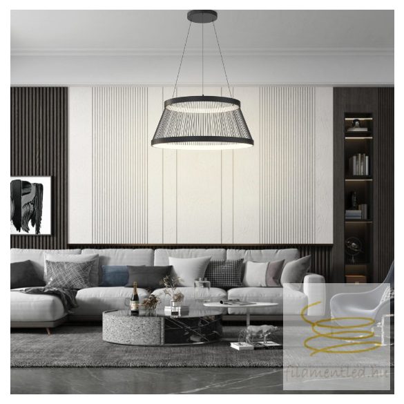 ONLI SOSPENSIONE MATE NERA DIAM. 80 CM LED 55W 4000K 5082/SG