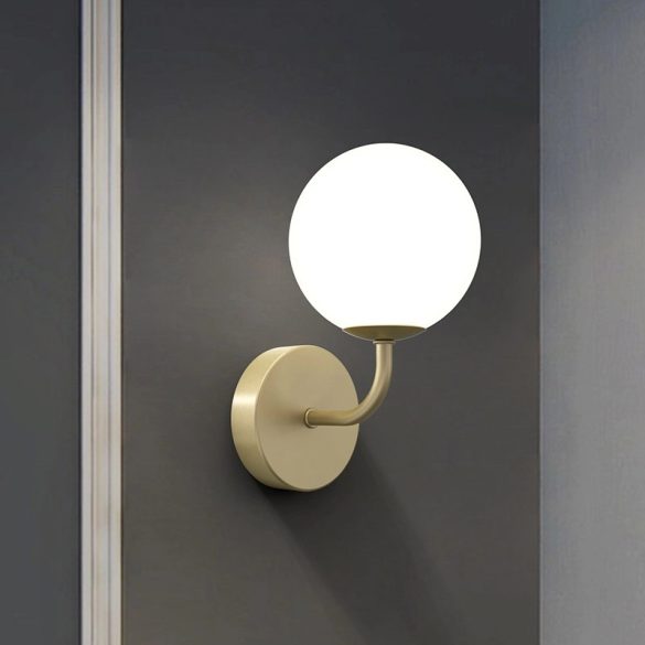 ONLI APPLIQUE PALOMA 1xG9 COL.ORO VETRI BIANCHI 5084/AP1ORO