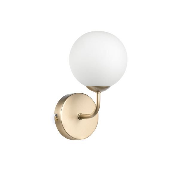 ONLI APPLIQUE PALOMA 1xG9 COL.ORO VETRI BIANCHI 5084/AP1ORO