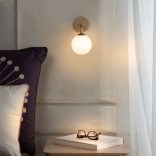 ONLI APPLIQUE PALOMA 1xG9 COL.ORO VETRI BIANCHI 5084/AP1ORO