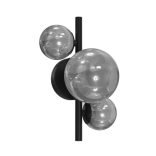 ONLI APPLIQUE PALOMA 3xG9 COL.NERO VETRI FUME' 5084/APN