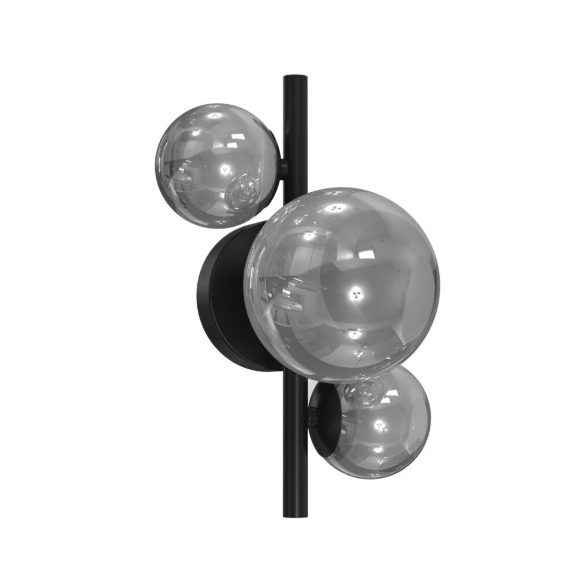 ONLI APPLIQUE PALOMA 3xG9 COL.NERO VETRI FUME' 5084/APN
