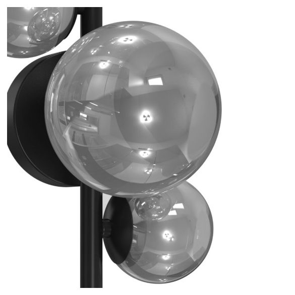 ONLI APPLIQUE PALOMA 3xG9 COL.NERO VETRI FUME' 5084/APN