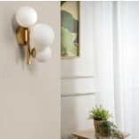 ONLI APPLIQUE PALOMA 3xG9 COL.ORO VETRI BIANCHI 5084/APORO