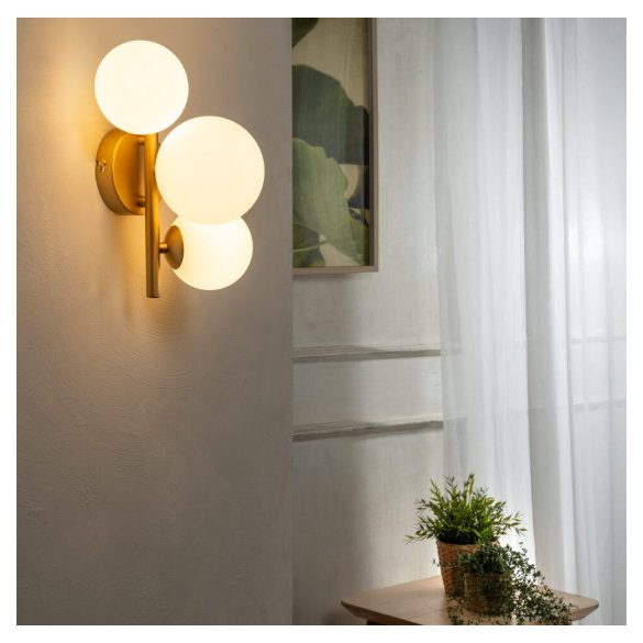 ONLI APPLIQUE PALOMA 3xG9 COL.ORO VETRI BIANCHI 5084/APORO