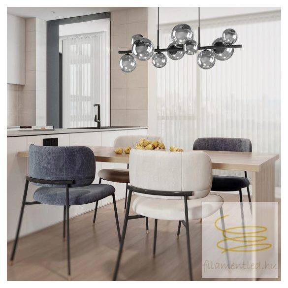 ONLI SOSPENSIONE PALOMA 10xG9 COL.NERO VETRI FUME' 5084/SN