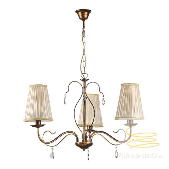 ONLI LAMPADARIO DELIA 3 LUCI COL.BRONZO 5091/3