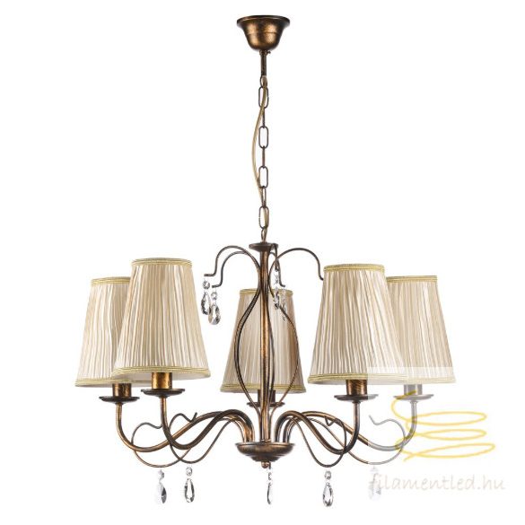 ONLI LAMPADARIO DELIA 5 LUCI COL.BRONZO 5091/5