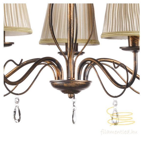 ONLI LAMPADARIO DELIA 5 LUCI COL.BRONZO 5091/5