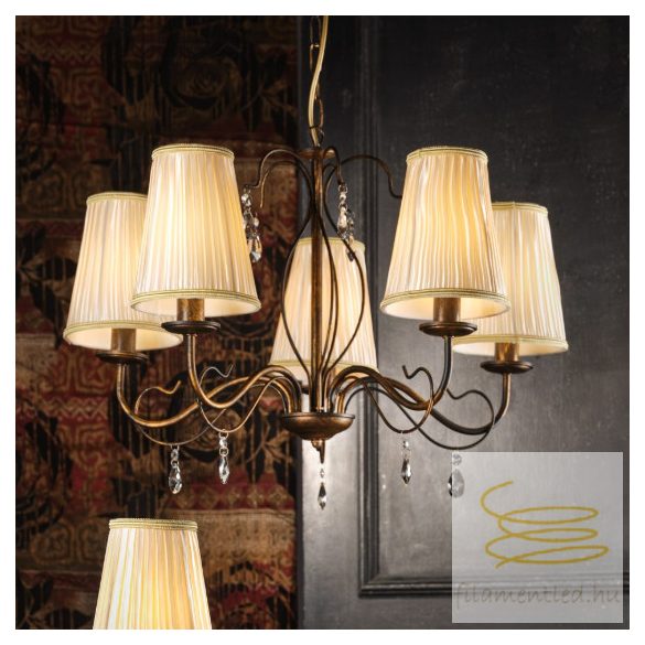 ONLI LAMPADARIO DELIA 5 LUCI COL.BRONZO 5091/5