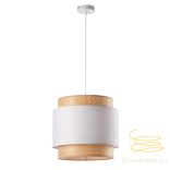 ONLI SOSPENSIONE LICIA BIANCO/LEGNO D.36 CM 5093/S