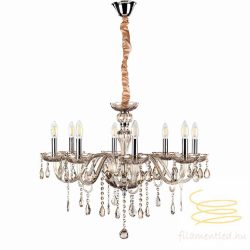 ONLI LAMPADARIO CRISTALLO LINDA/8 COL.AMBRA 809/8