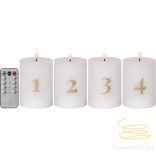 Startrading LED Pillar Candle 4 pack Flamme Advent 060-40