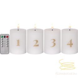 Startrading LED Pillar Candle 4 pack Flamme Advent 060-40